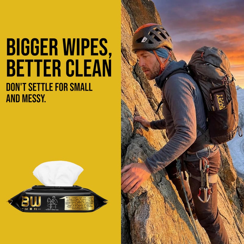 BOOTY WIPES 4 Pack Flushable Wipes for Adults by BOOTY WIPES - 80 Sheets per Pack - pH Balanced with Aloe and Vitamin E - Gentle Cleansing Disposable Wet Wipes for Sensitive Skin - Travel-Friendly - Image 3
